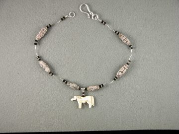 Carve buffalo bone horse