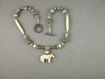 Hand carved buffalo bone