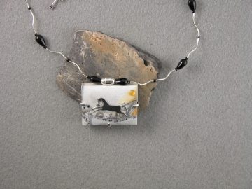 Leaping horse on Maligano jasper