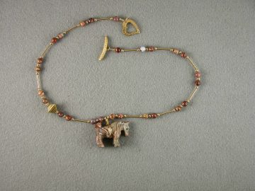 Jasper horse hand carved